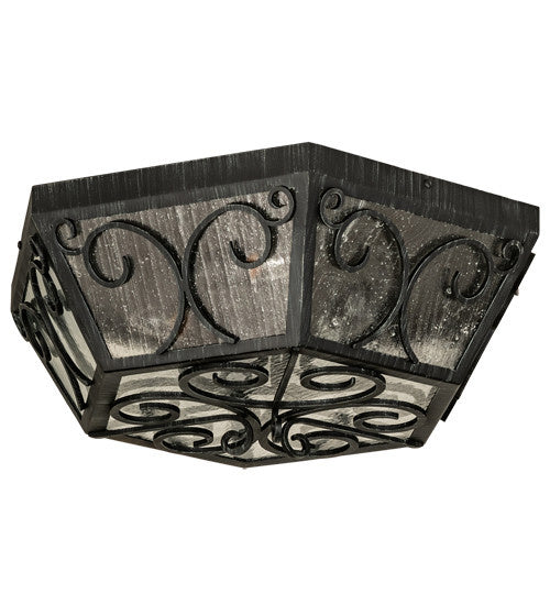 2nd Avenue - 05.0869.24.075U - Three Light Flushmount - Camilla - Antique Iron Gate