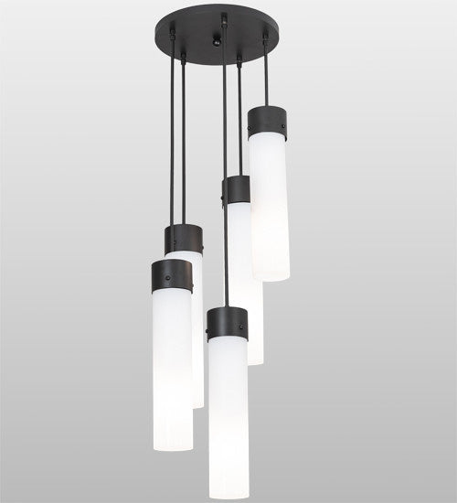 2nd Avenue - 736-1510 - Five Light Pendant - Cilindro - Solar Black