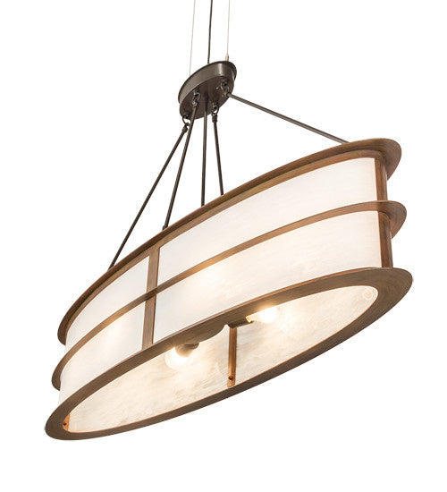 2nd Avenue - 736-1514 - Six Light Pendant - Zarkov - Brown/Faux Maple Wood