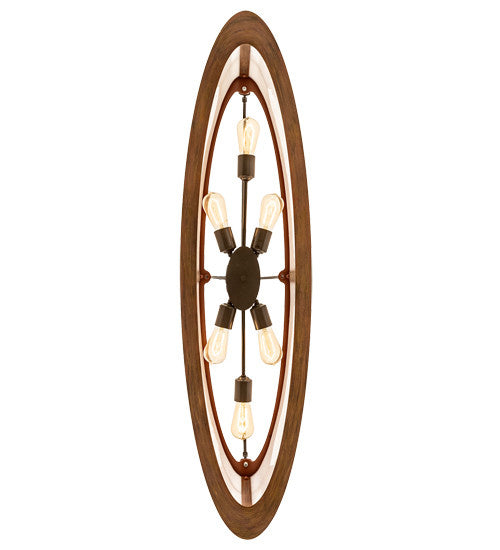 2nd Avenue - 736-1514 - Six Light Pendant - Zarkov - Brown/Faux Maple Wood