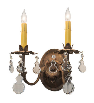 2nd Avenue - 75896.2.X.132U - Two Light Wall Sconce - Chantilly - Cortez Gold