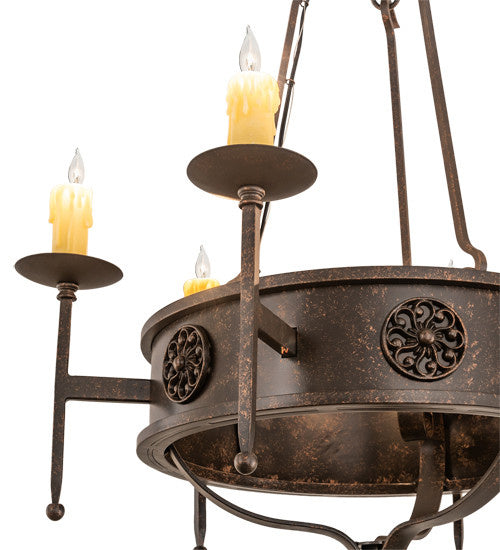 2nd Avenue - 200081-92.GT - Six Light Chandelier - Lorenzo - Gilded Tobacco