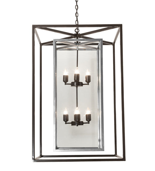 2nd Avenue - 736-1516 - Eight Light Pendant - Kitzi Box - Timeless Bronze/Extreme Chrome