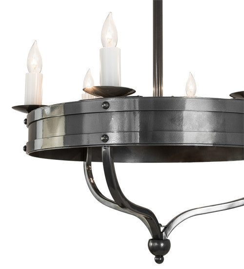 2nd Avenue - 736-1521 - Six Light Chandelier - Parnella - Charcoal Grey