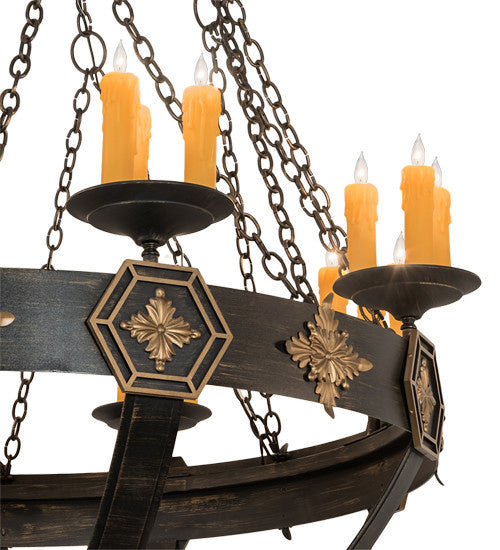 2nd Avenue - 762-1500 - 24 Light Chandelier - Neapolis - Flemish With Highlights