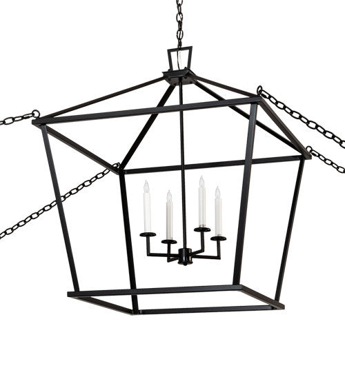 2nd Avenue - 67858-1507 - Four Light Pendant - Kitzi - Flat Black And White