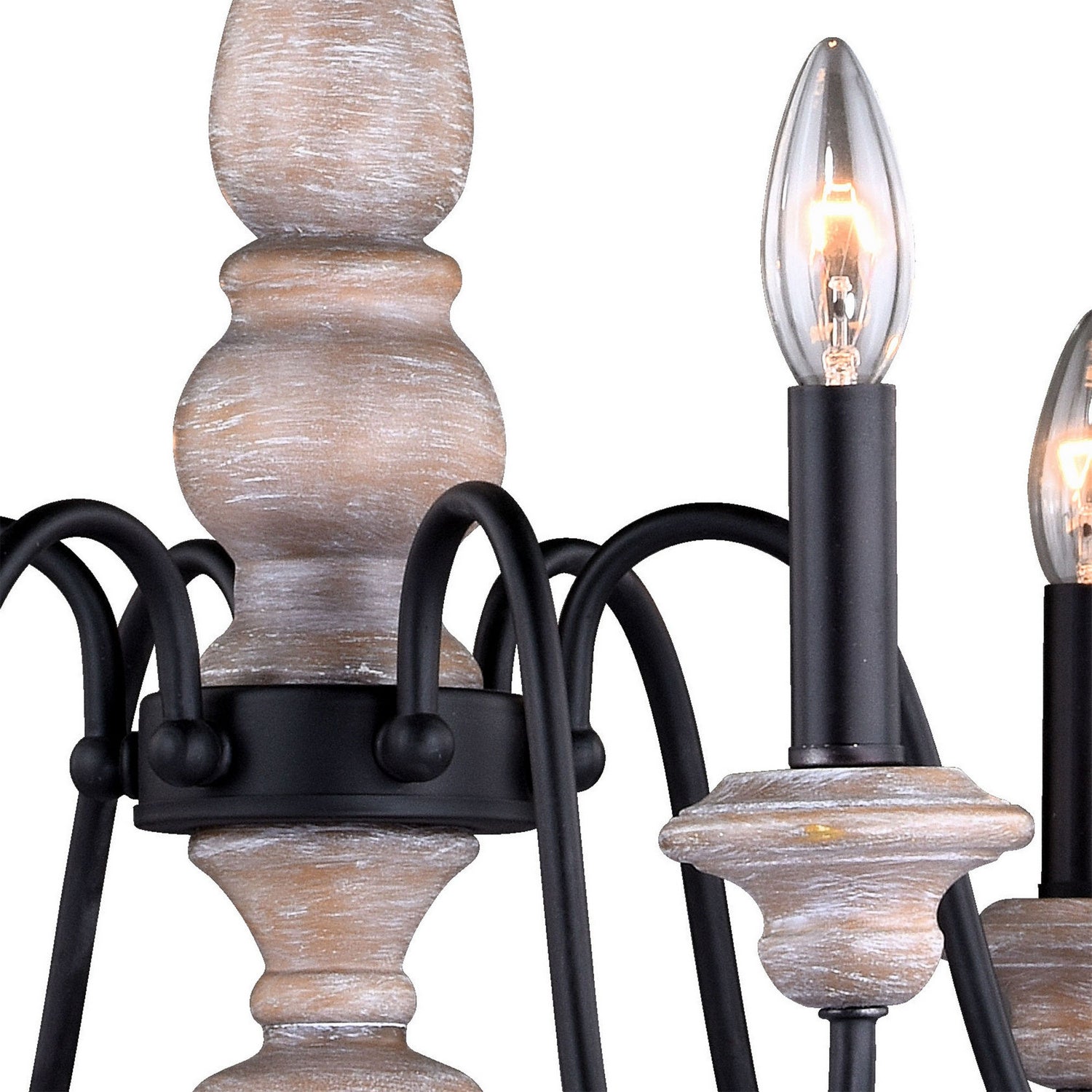 Vaxcel - H0236 - Six Light Chandelier - Georgetown - Vintage Ash and Oil Burnished Bronze