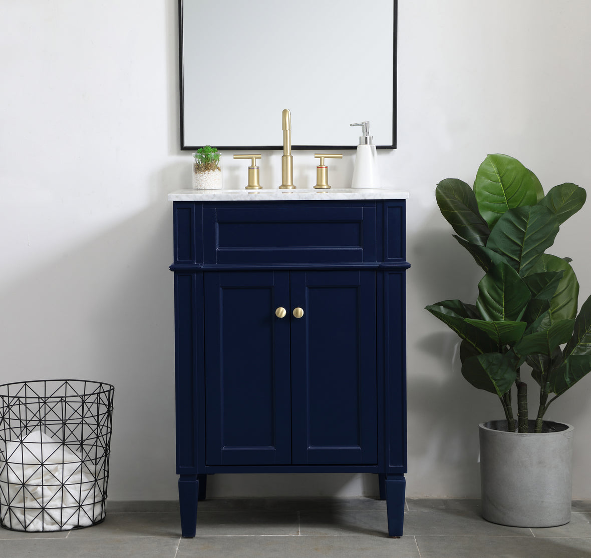 Elegant Lighting - VF12524BL - Single Bathroom Vanity - Park Avenue - blue