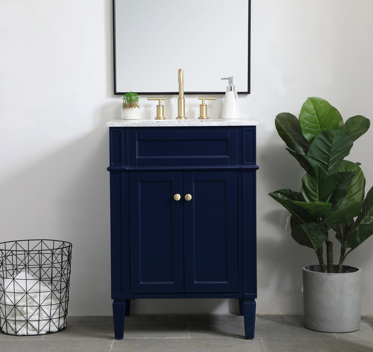 Elegant Lighting - VF12524BL - Single Bathroom Vanity - Park Avenue - Blue