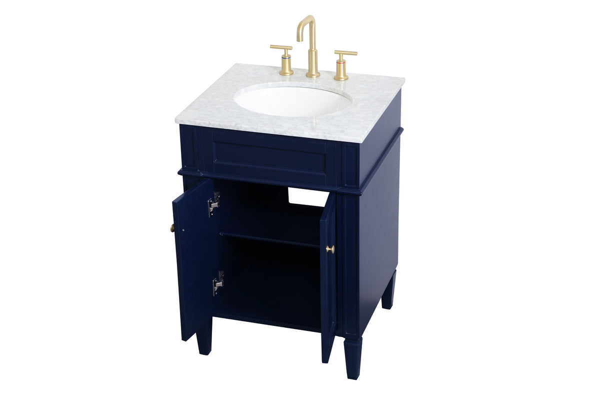 Elegant Lighting - VF12524BL - Single Bathroom Vanity - Park Avenue - blue
