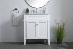 Elegant Lighting - VF12530WH - Single Bathroom Vanity - Park Avenue - White