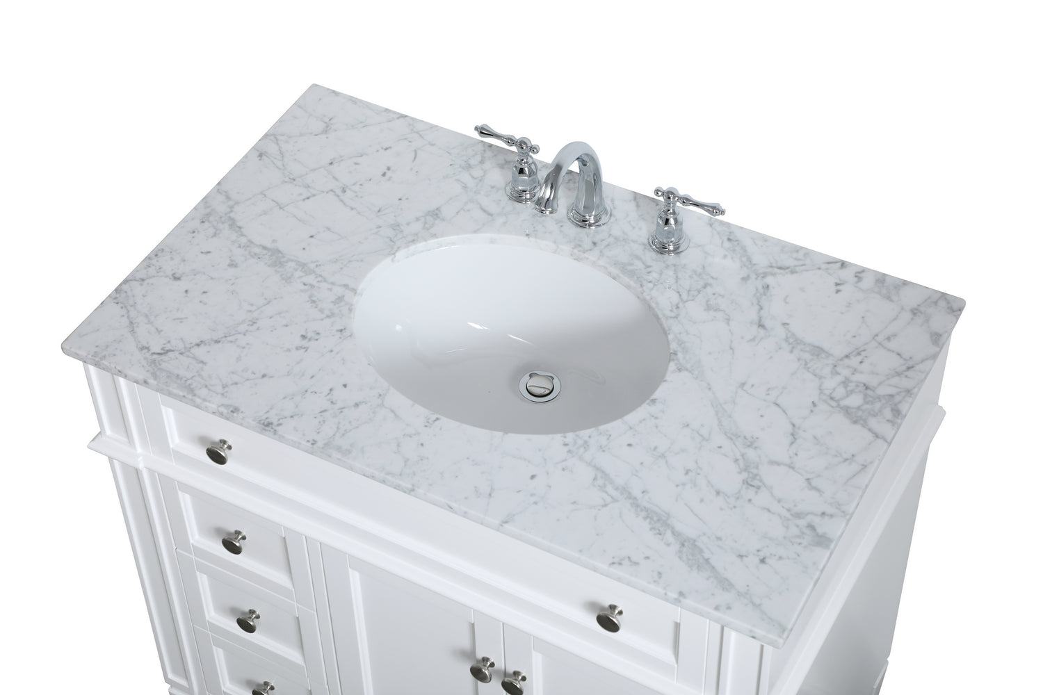 Elegant Lighting - VF12536WH - Single Bathroom Vanity - Williams - White