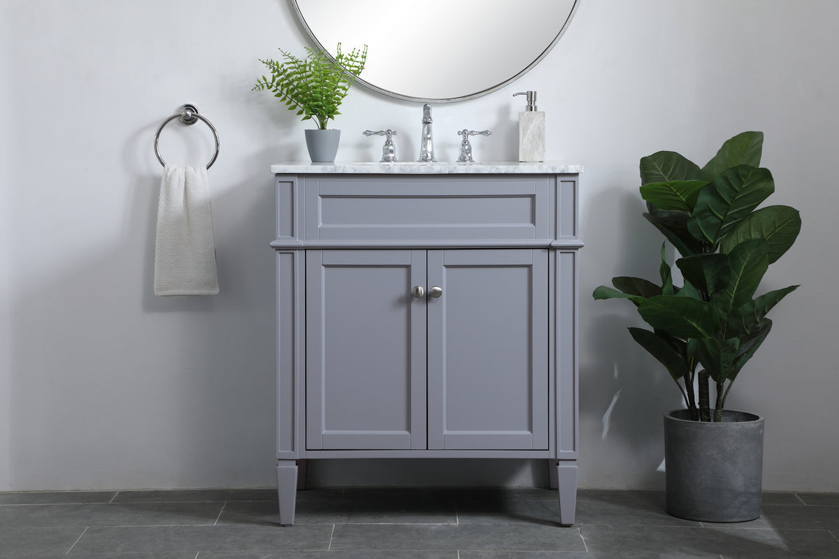 Elegant Lighting - VF12530GR - Single Bathroom Vanity - Williams - Grey