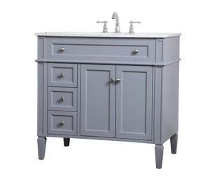 Elegant Lighting - VF12536GR - Single Bathroom Vanity - Park Avenue - Grey