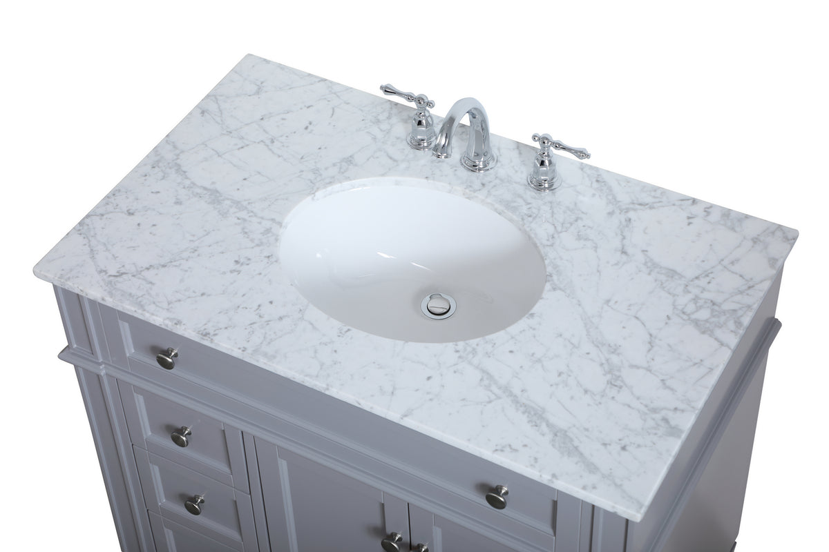 Elegant Lighting - VF12536GR - Single Bathroom Vanity - Park Avenue - Grey