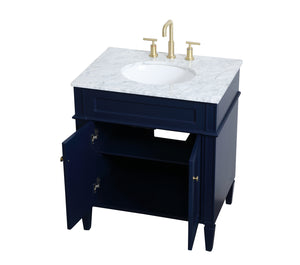 Elegant Lighting - VF12530BL - Single Bathroom Vanity - Park Avenue - Blue