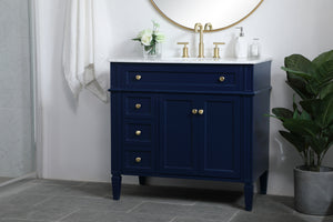 Elegant Lighting - VF12536BL - Single Bathroom Vanity - Park Avenue - Blue