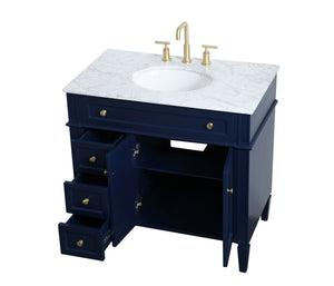 Elegant Lighting - VF12536BL - Single Bathroom Vanity - Park Avenue - Blue