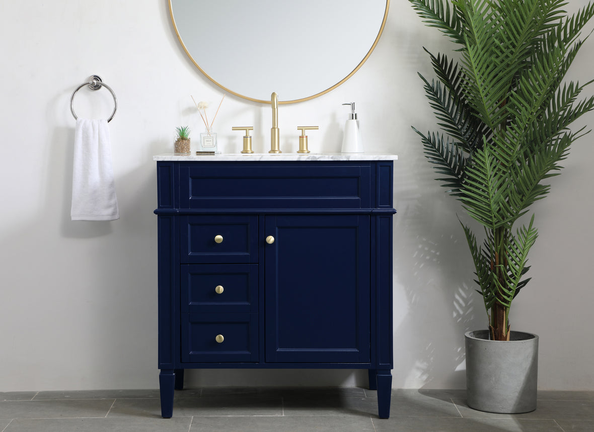 Elegant Lighting - VF12532BL - Single Bathroom Vanity - Park Avenue - blue