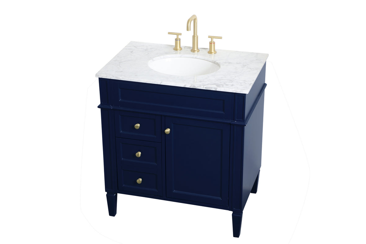 Elegant Lighting - VF12532BL - Single Bathroom Vanity - Park Avenue - blue