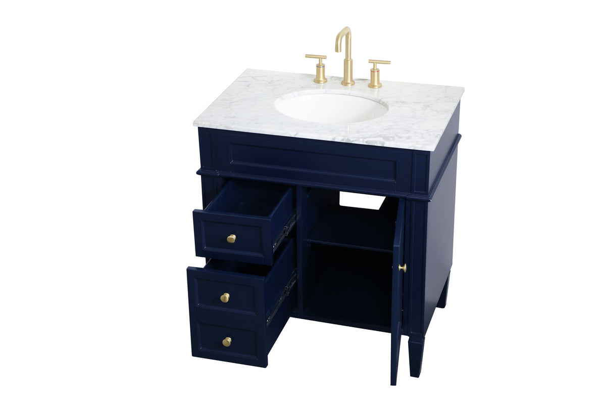 Elegant Lighting - VF12532BL - Single Bathroom Vanity - Park Avenue - blue