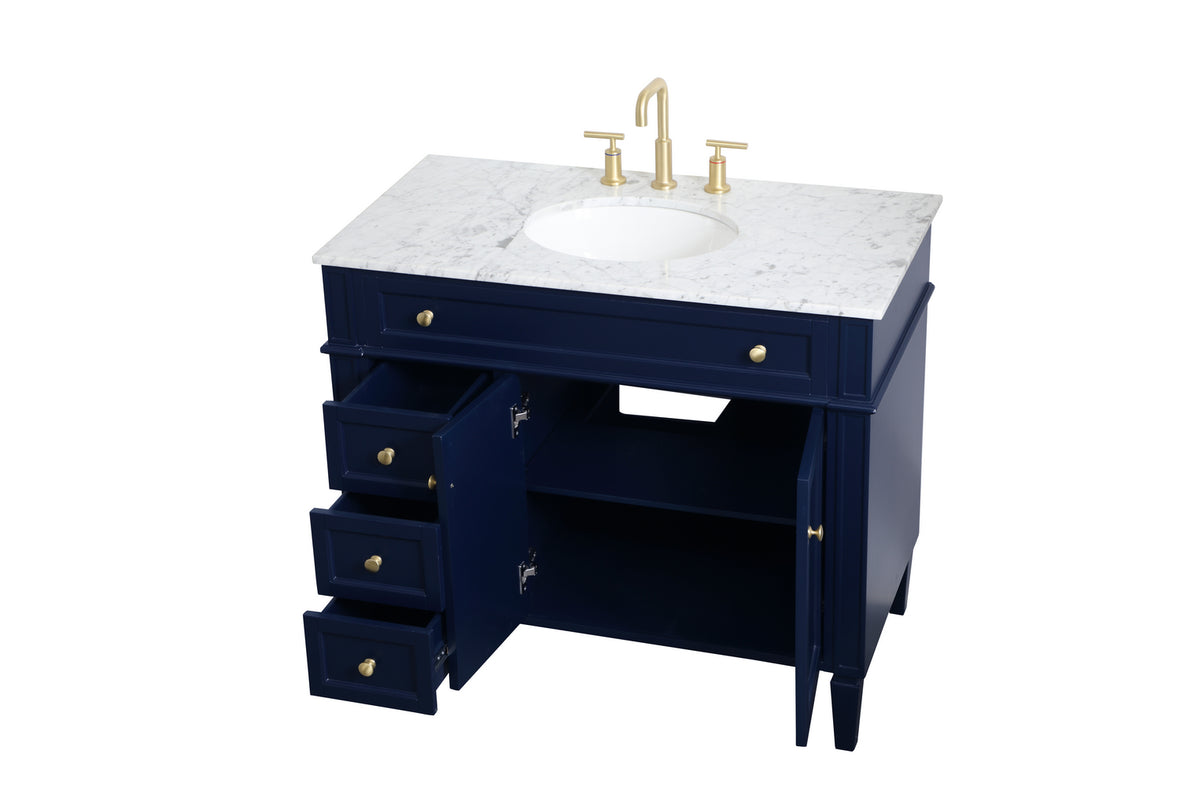 Elegant Lighting - VF12540BL - Single Bathroom Vanity - Park Avenue - blue