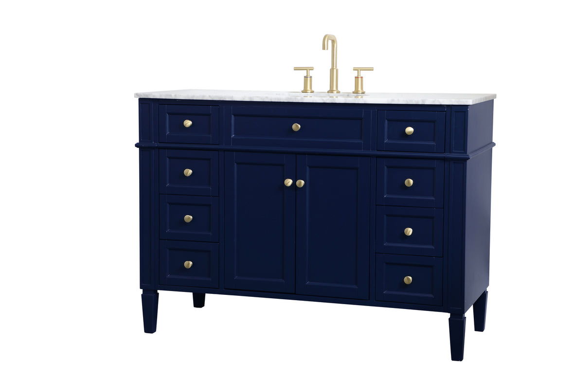 Elegant Lighting - VF12548BL - Single Bathroom Vanity - Park Avenue - blue