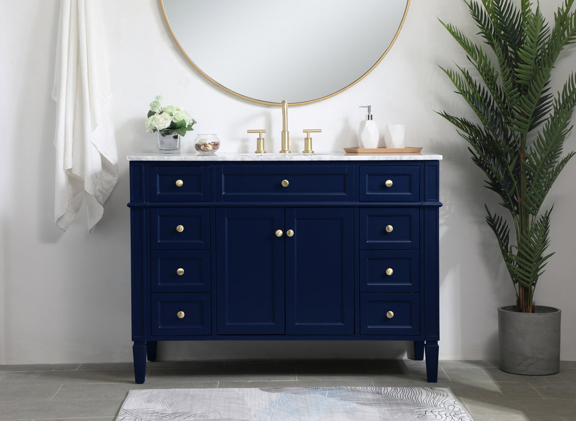Elegant Lighting - VF12548BL - Single Bathroom Vanity - Park Avenue - blue