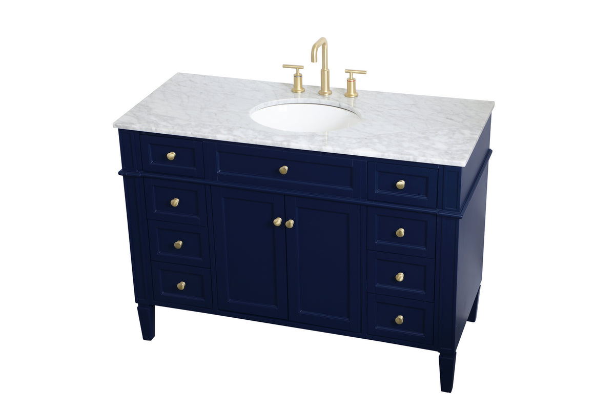 Elegant Lighting - VF12548BL - Single Bathroom Vanity - Park Avenue - Blue