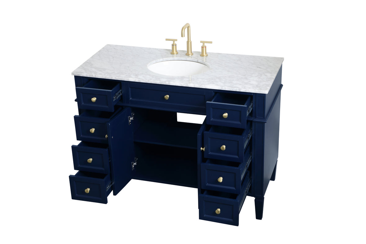 Elegant Lighting - VF12548BL - Single Bathroom Vanity - Park Avenue - blue