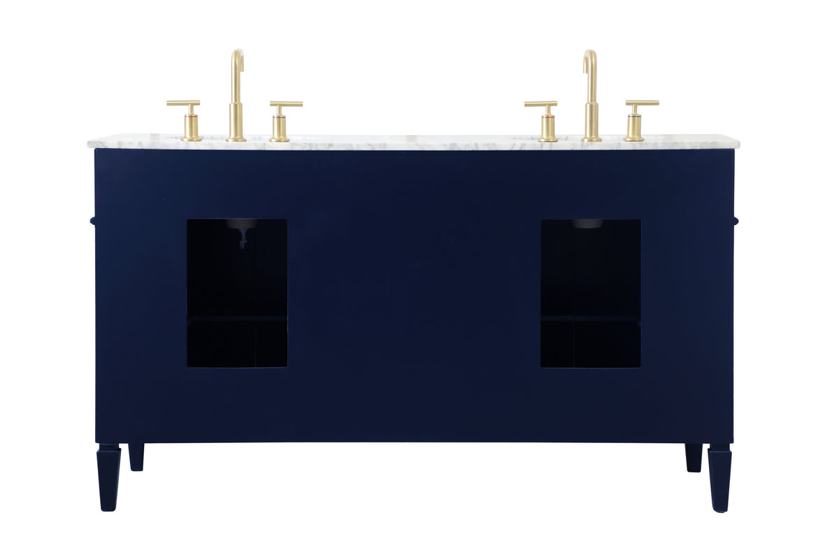 Elegant Lighting - VF12560DBL - Double Bathroom Vanity - Park Avenue - blue