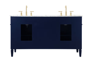 Elegant Lighting - VF12560DBL - Double Bathroom Vanity - Park Avenue - Blue