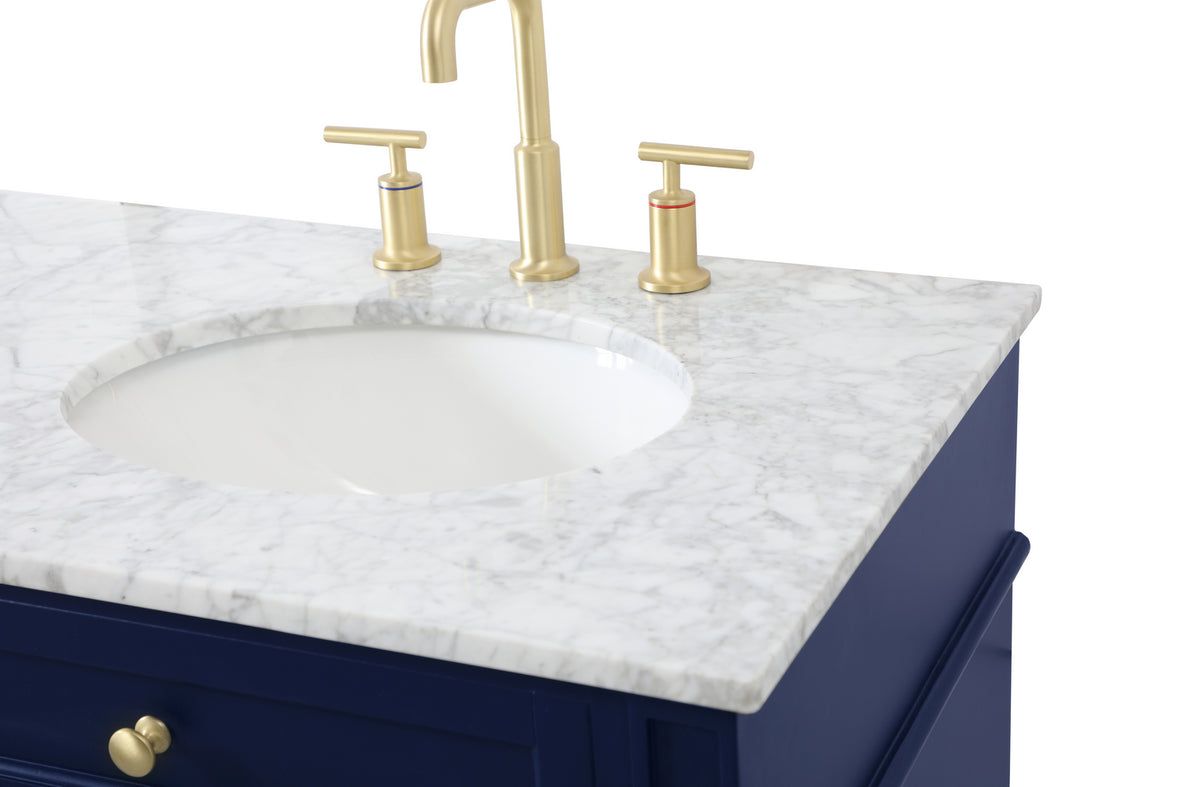 Elegant Lighting - VF12560DBL - Double Bathroom Vanity - Park Avenue - blue
