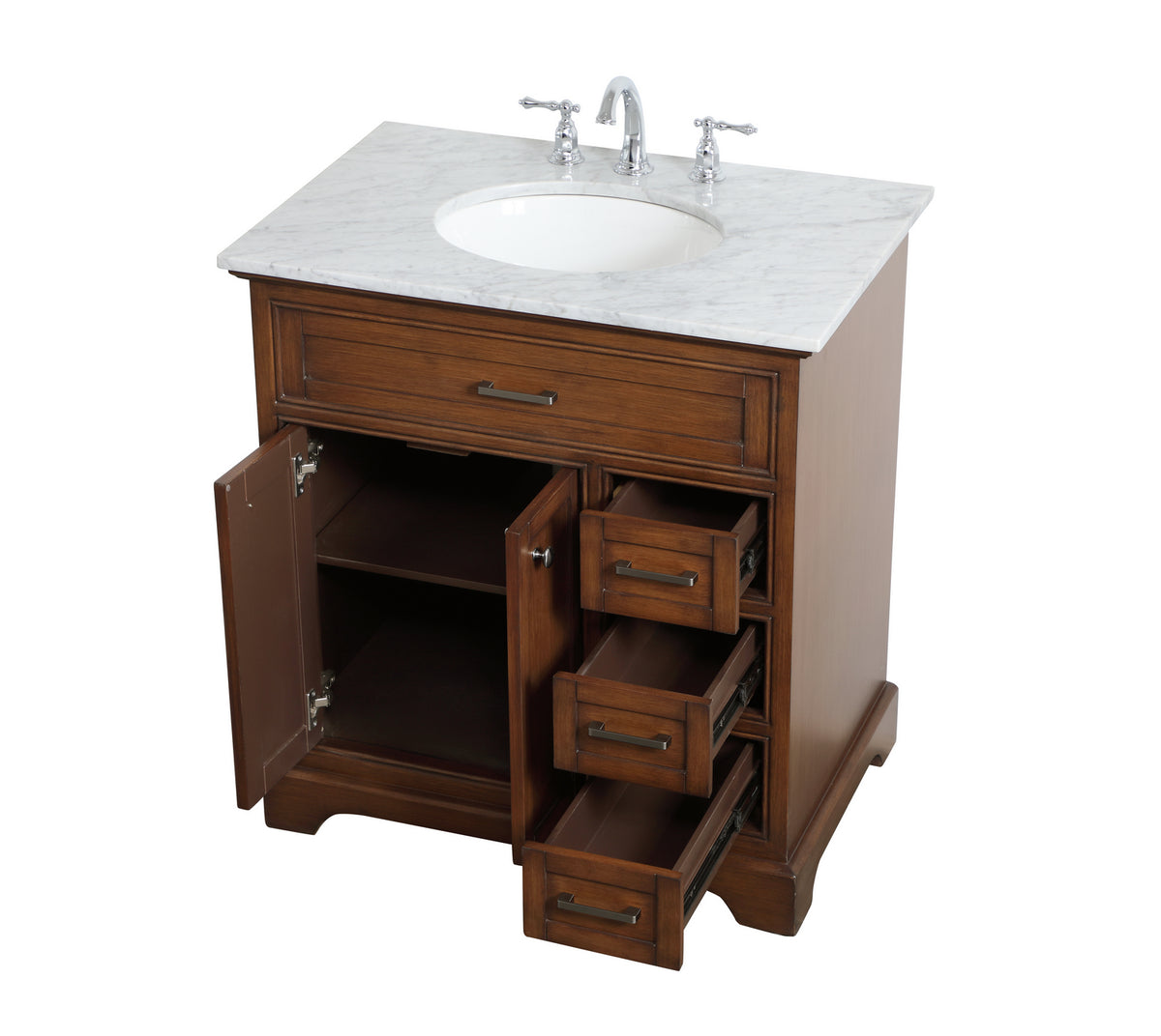 Elegant Lighting - VF15032TK - Single Bathroom Vanity - Americana - Teak