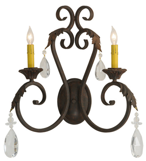 Meyda Tiffany - 149381 - Two Light Wall Sconce - Josephine - Cajun Spice