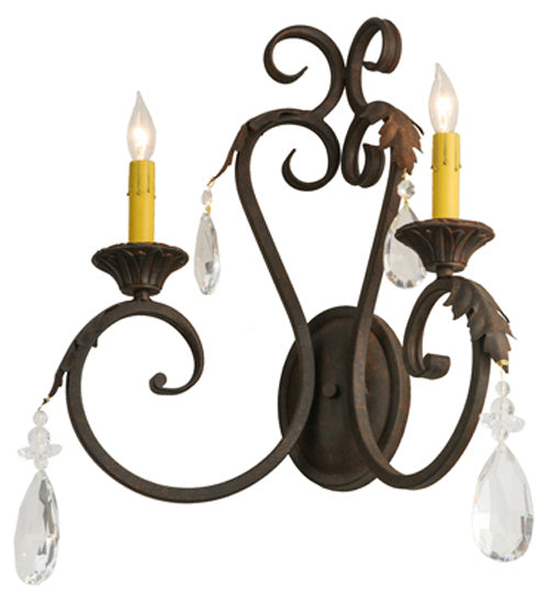 Meyda Tiffany - 149381 - Two Light Wall Sconce - Josephine - Cajun Spice