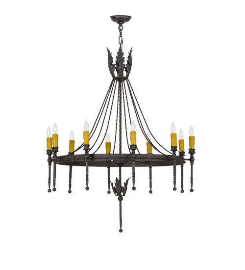 Meyda Tiffany - 160821 - Ten Light Chandelier - Amaury - Coffee Bean