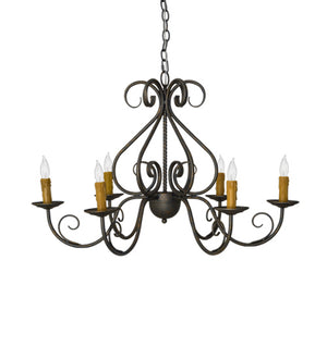 Meyda Tiffany - 182580 - Six Light Chandelier - Jenna - French Bronze