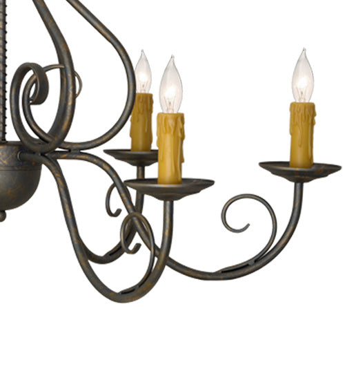 Meyda Tiffany - 182580 - Six Light Chandelier - Jenna - French Bronze