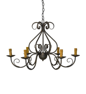 Meyda Tiffany - 182580 - Six Light Chandelier - Jenna - French Bronze