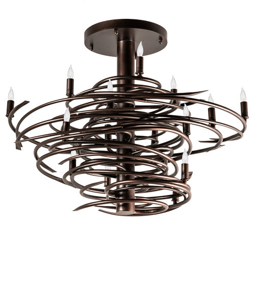 Meyda Tiffany - 214928 - 15 Light Chandelier - Cyclone - Mahogany Bronze