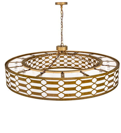 Meyda Tiffany - 217249 - 16 Light Pendant - Watermere - Burnished Gold Leaf