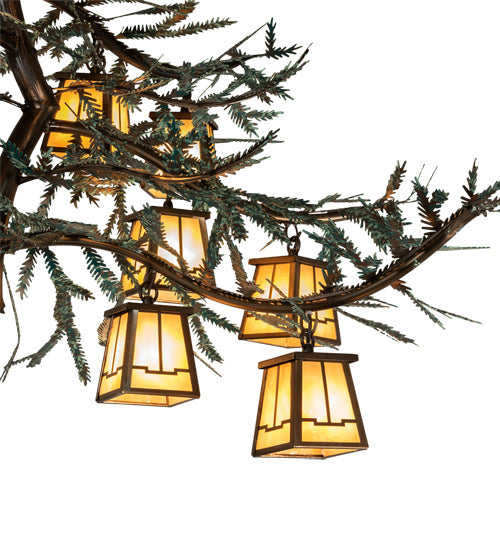 Meyda Tiffany - 218222 - 15 Light Chandelier - Pine Branch - Antique Copper And Green Pine Needles