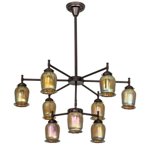 Meyda Tiffany - 221336 - Nine Light Chandelier - Revival - Mahogany Bronze