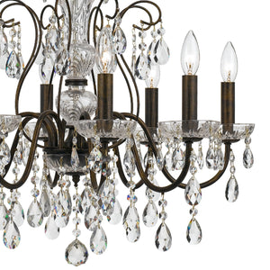 Crystorama - 3028-EB-CL-MWP - Eight Light Chandelier - Butler - English Bronze