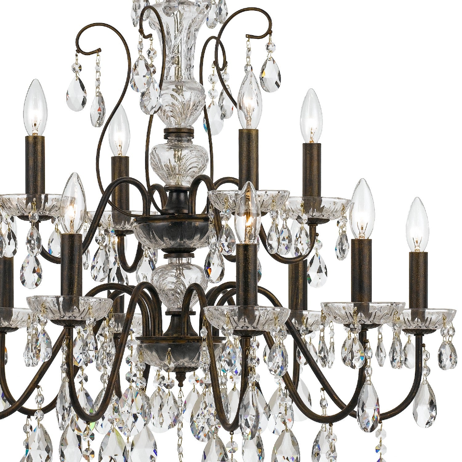 Crystorama - 3029-EB-CL-MWP - 12 Light Chandelier - Butler - English Bronze