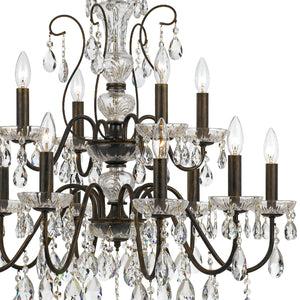 Crystorama - 3029-EB-CL-MWP - 12 Light Chandelier - Butler - English Bronze