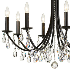 Crystorama - 8828-VZ-CL-MWP - Eight Light Chandelier - Bridgehampton - Vibrant Bronze