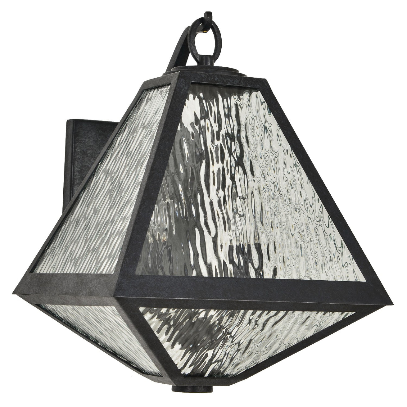 Crystorama - GLA-9722-WT-BC - Two Light Outdoor Wall Sconce - Glacier - Black Charcoal