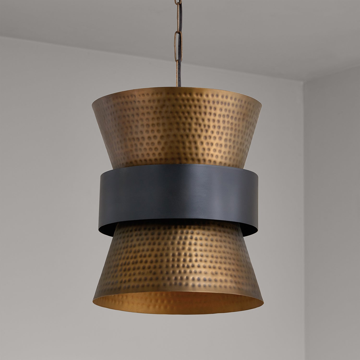 Capital Lighting - 330416PZ - One Light Pendant - Loren - Patinaed Brass and Dark Zinc